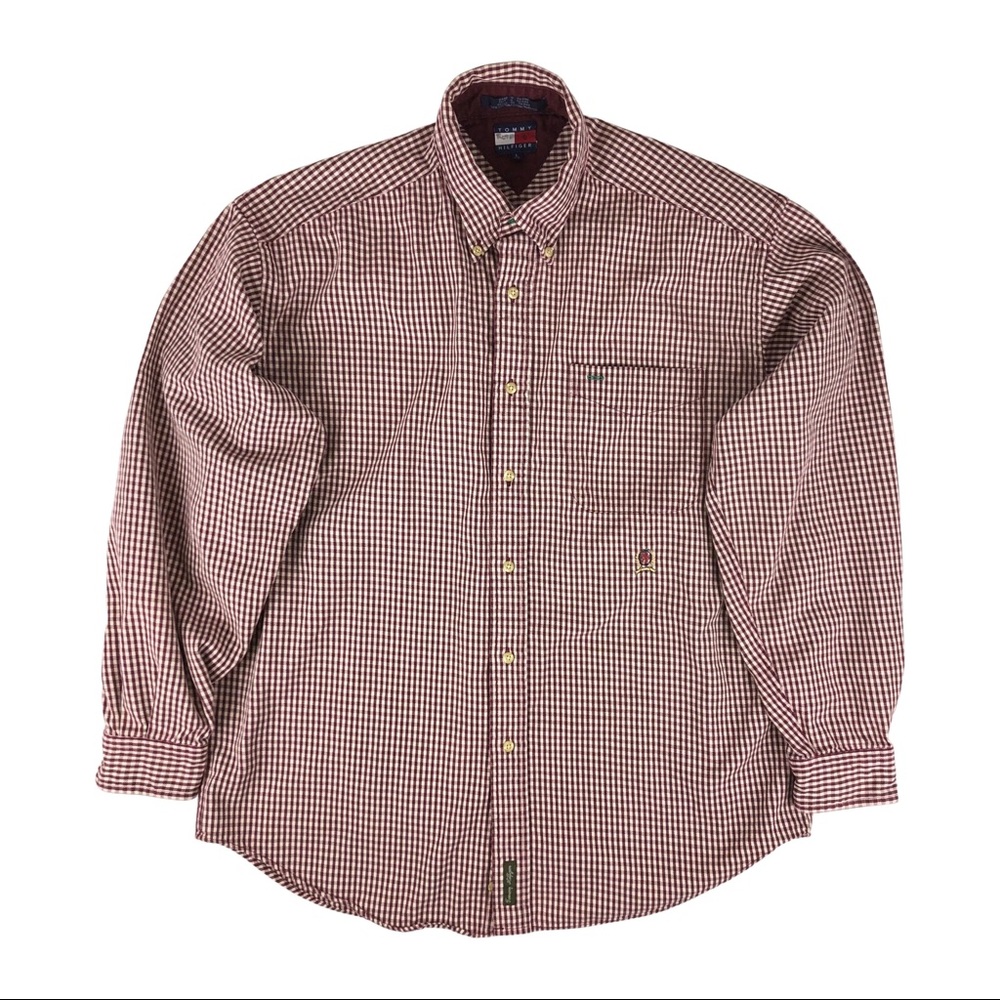 SOLD🥀Vintage Tommy Hilfiger Plaid Button Up Shirt
